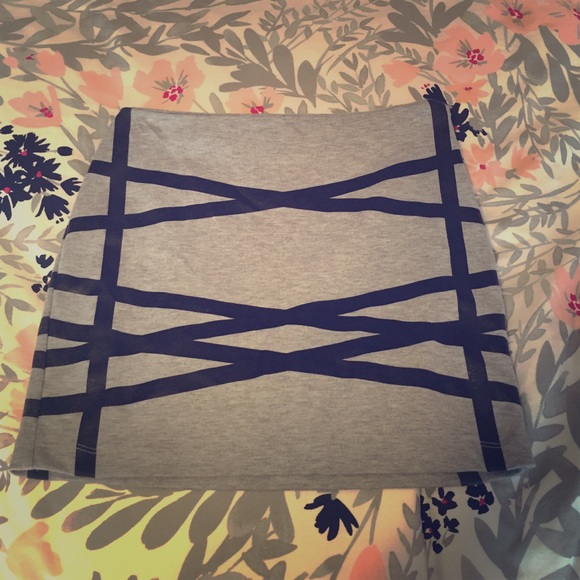 Gray Fitted Mini Skirt - Picture 1 of 2