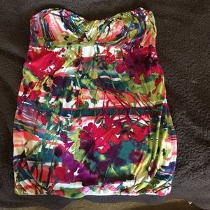 Large Daytrip watercolor floral tube top