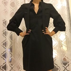 Club Monaco Long Puff Sleeve Wool Shirt Dress