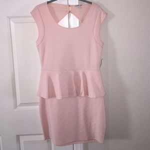 Pink peplum dress