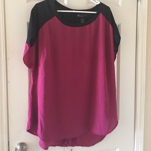 Lane Bryant sheer black and purple top