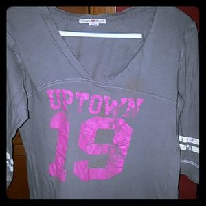 DEREK HEART GRAY & PINK TOP