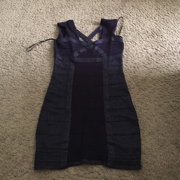 Blue bodycon dress