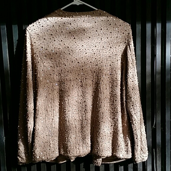Vintage VIE by Victoria Royal  Beaded Sweater L - Picture 2 of 4