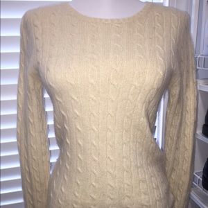 Jcrew cable knit cream sweater.