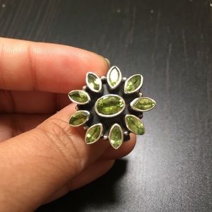 Peridot sterling silver Ring