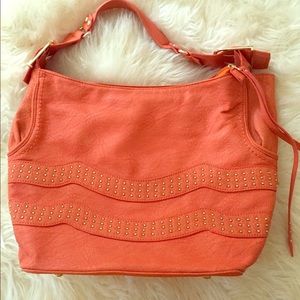 Orange shoulder bag