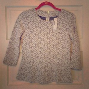 J.crew lace peplum, blouse NWT. Size xs.
