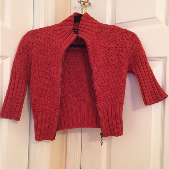 Cropped knit cardigan