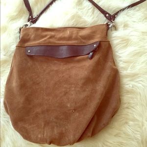 Suede hobo bag