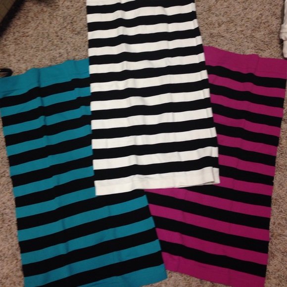 Bebe black and white stripe tube bodycon - Picture 3 of 4