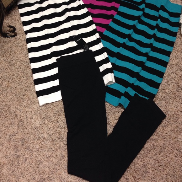 Bebe black and white stripe tube bodycon - Picture 4 of 4