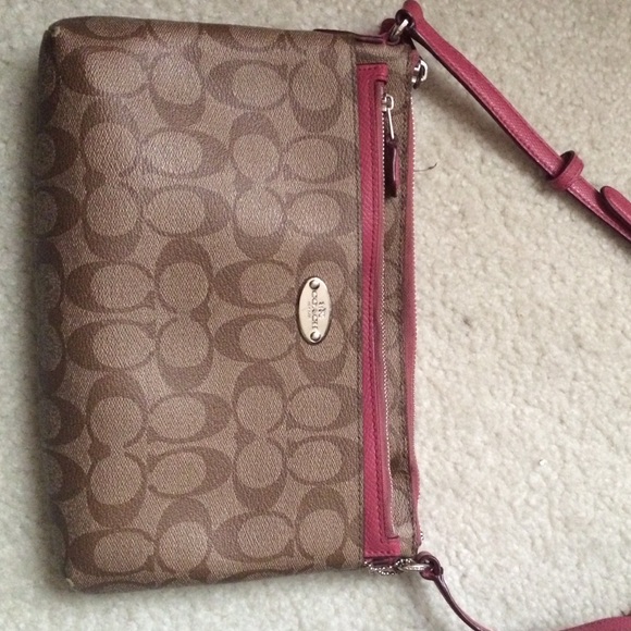 Pink Coach Crossover handbag