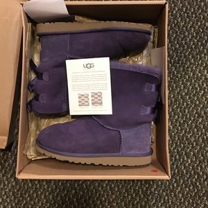 Purple bow tie Uggs.