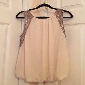Cream color dressy tank top