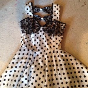 Voodoo Vixen polka dot and lace dress!
