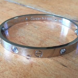 Stainless steel with stones screw driver bracelet