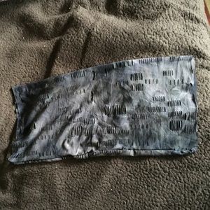 Charcoal gray tie dye hair wrap headband Buff
