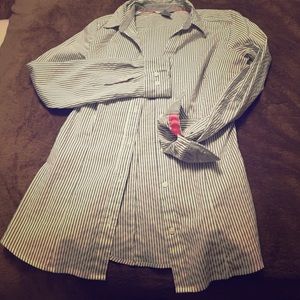 Pinstripe Button Up Dress Shirt