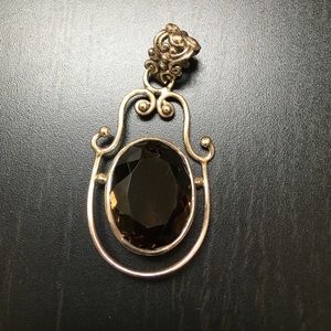 Antique smoky Quartz pendant