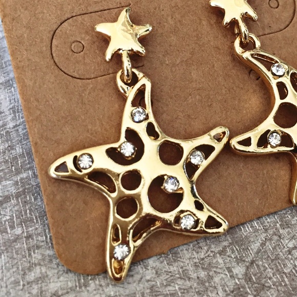 ❗️🚫SOLD❗️Sea Gaze Starfish Earrings - Picture 3 of 3