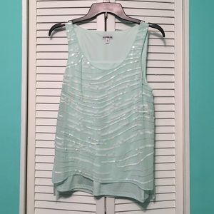 Express mint green top