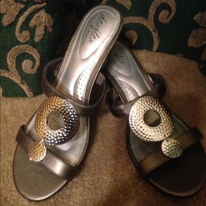 Silver-toned Sandals