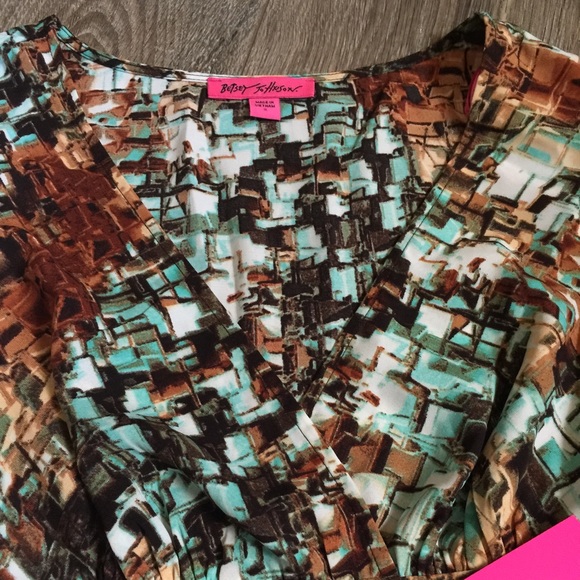 Betsey Johnson Fun Top Blouse V Neck Bell Sleeves - Picture 3 of 4