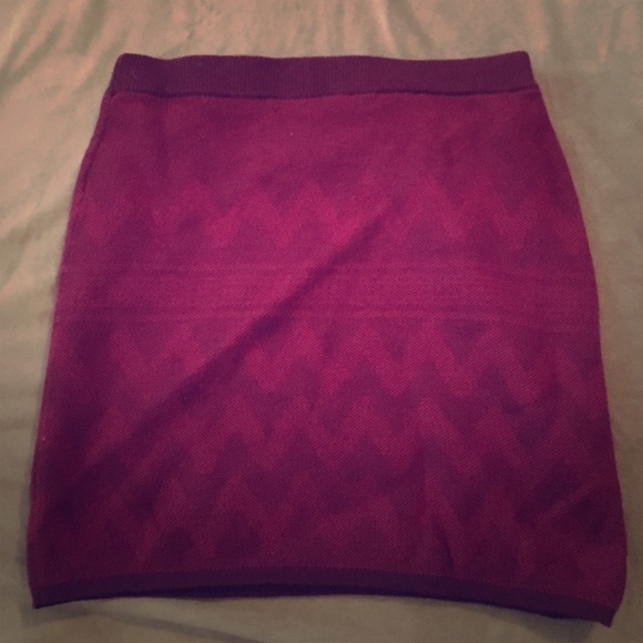 Red and maroon skirt