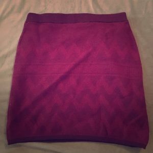 Red and maroon skirt