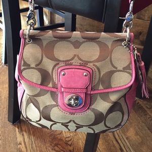 Pink Coach Over the Shoulder