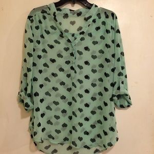 Mint Chiffon Blouse