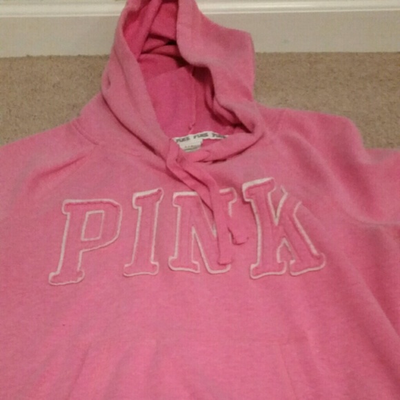 Victoria's Secret Pink. Pink and white hoodie.