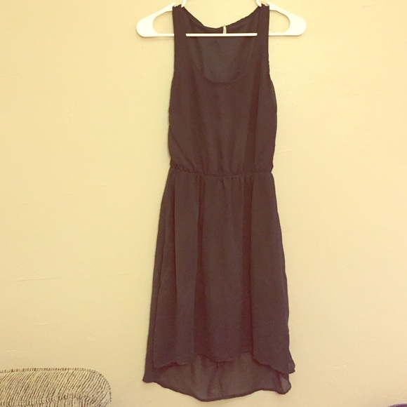 Dark grey high low dress