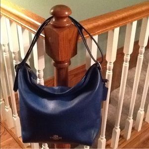 Coach leather dufflette hobo handbag