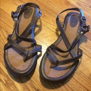 b.o.c. brown leather sandals