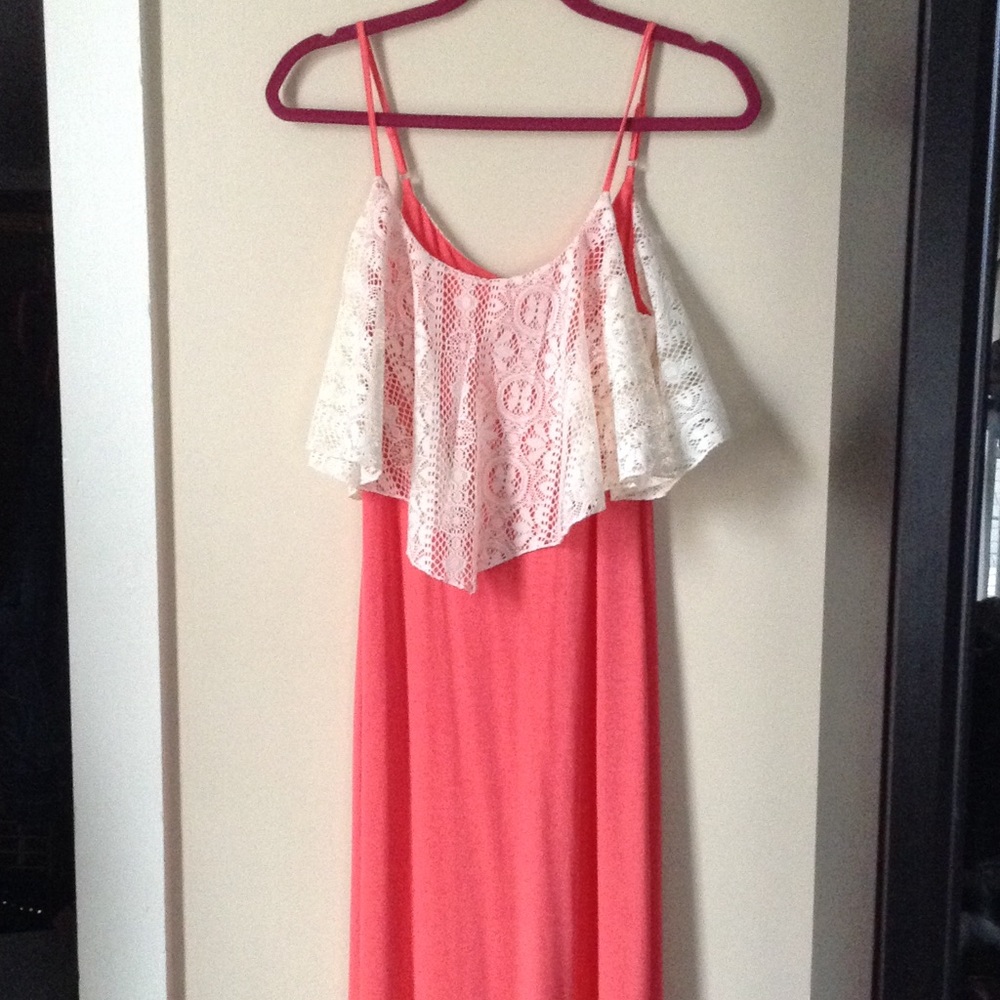 Coral Lace Dress
