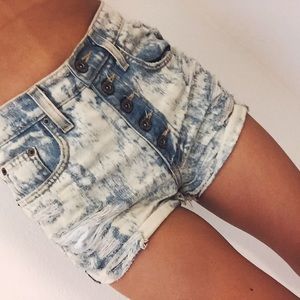 LF Stores CARMAR Distressed High Waist Shorts