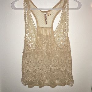 Tan Boho Tank Top