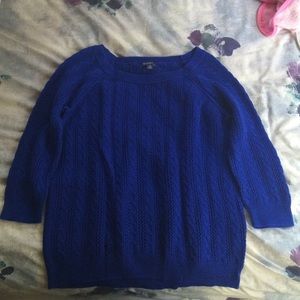 Royal Blue Off The Shoulder Sweater