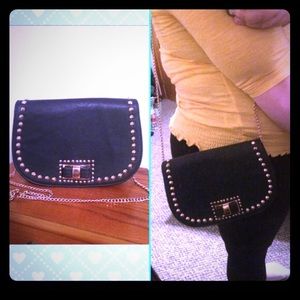 Vegan Leather Crossbody Bag with Bow & Studs🎀