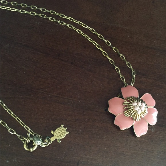 Jcrew pink flower necklace