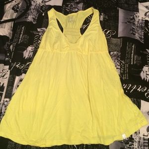 Bright yellow tank