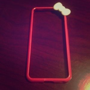 Rose pink iPhone 5c bumper hello kitty case.