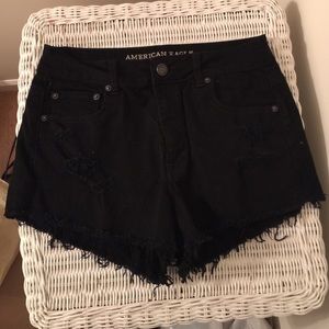 American Eagle distressed high waisted shorts