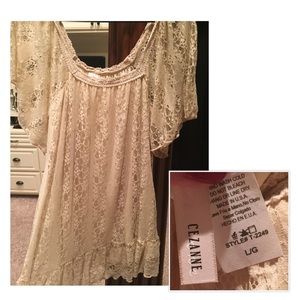 Boutique lace shirt. Longer length.