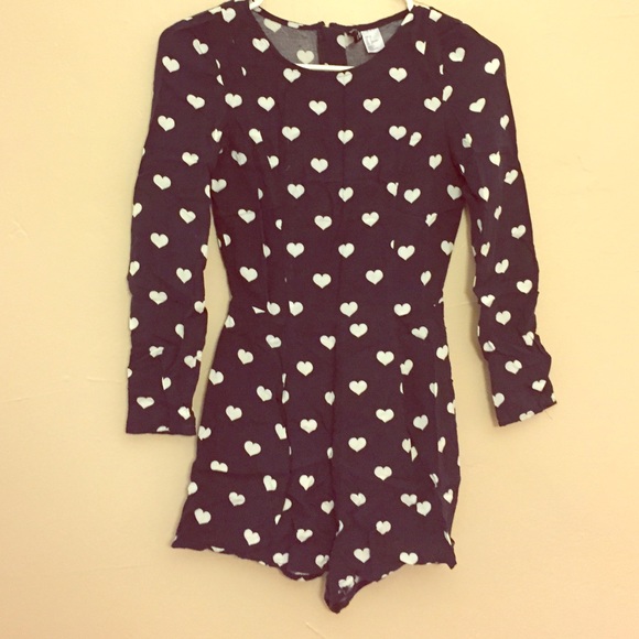 H&M Heart Printed Romper