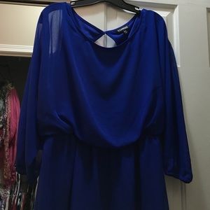 Blue long sleeve Express dress