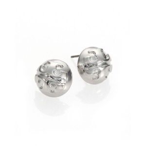 Tory Burch Silver Dome Earrings