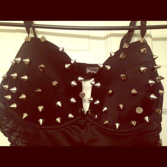 Studded bra teddy